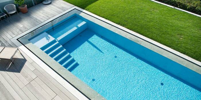 Bergmann Pool Betonpool Sitzbank lr